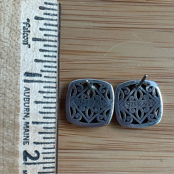 Janice Girardi Sterling Silver Earrings w Flor de Lis Design; Marked 925 JDG! - Picture 13 of 13